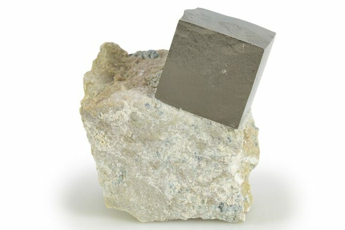 Natural Pyrite Cube In Rock - Navajun, Spain #304035